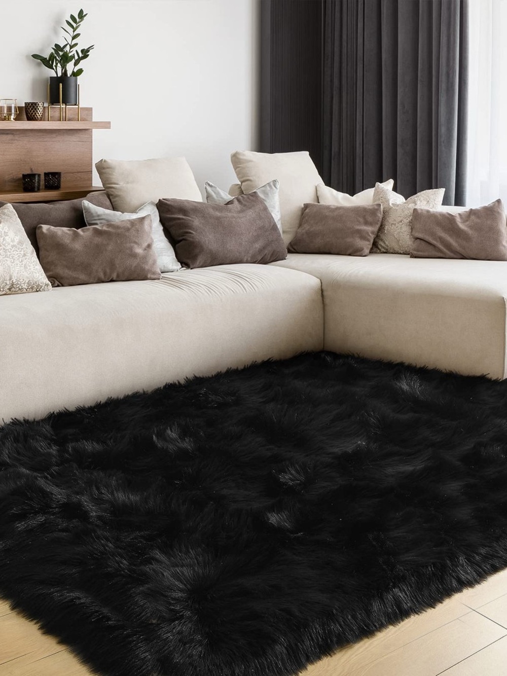 Faux Sheepskin 9x12 Area Rug